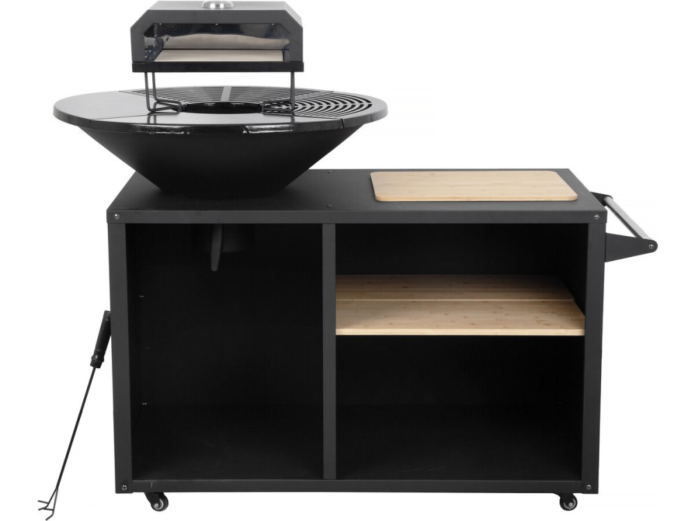 Churrasqueira plancha com forno de pizza "Maréchal" - Ø 81 cm - Preto