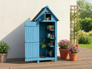 Armário para jardim "Cabanon" -77 x 54.5 x 179 cm - azul céu 2