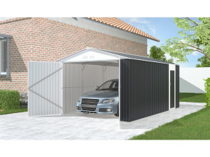 Garagem metálica "Houston" 15,36 m² - Antracite 2