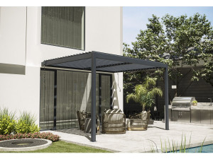 Pérgula bioclimática inclinada com LED "Windsor" - 3 x 4 m - Antracite 2