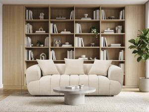 Sofá reto «La Fayette» - 3 lugares - Bege 2