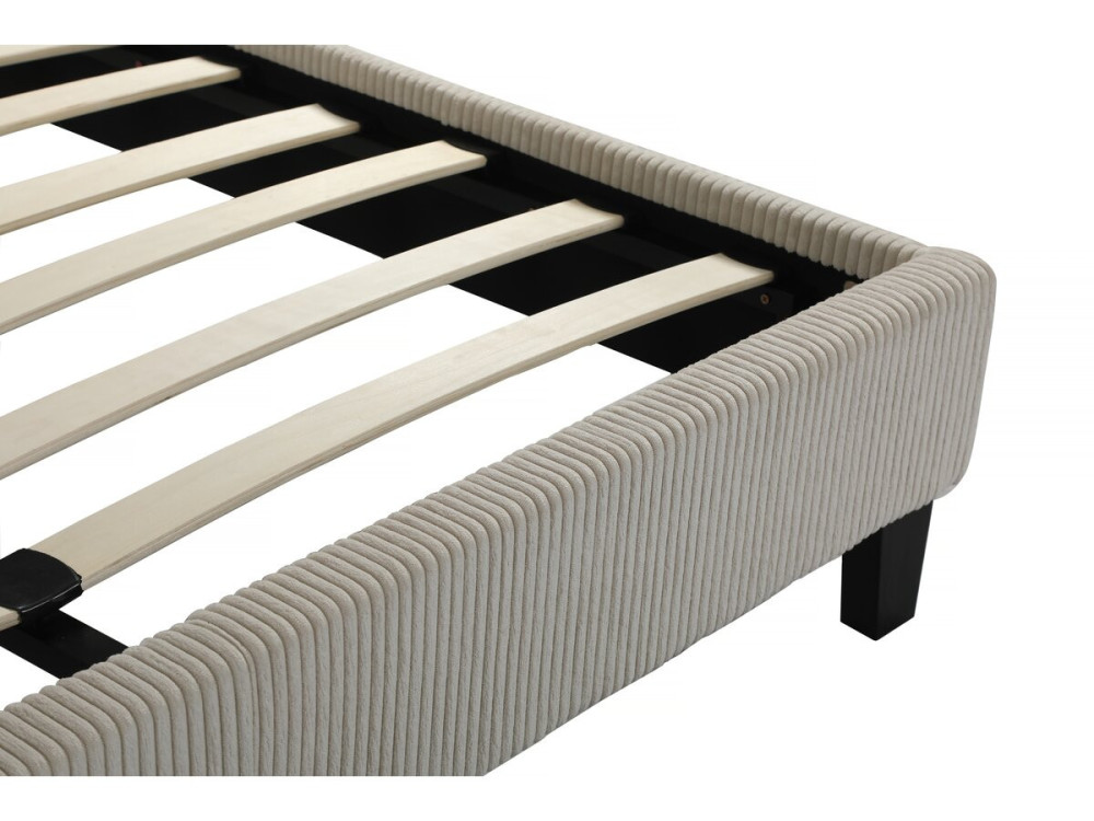 Cama de veludo cotelê "Âmbar" - 160 x 200 - Bege
