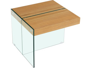 Mesa de centro "Agrigento" - 60 x 60 x 50 cm - Acabamento carvalho