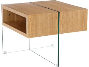 Mesa de centro "Venezia" - 60 x 60 x 50 cm - Acabamento carvalho