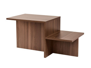 Mesa de centro de madeira "Harmony" - 80 x 40 x 40 cm - Nogueira