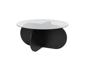 Mesa de centro em madeira "Aeris" - 75 x 75 x 35 cm - madeira NoirFumée