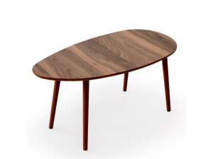 Mesa de centro de madeira "Nora" 100 x 50 x 45 cm - Nogueira