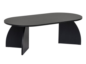 Mesa de centro de madeira "Melina" 120 x 60 x 40 cm - Madeira preta
