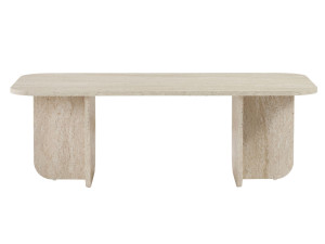 Mesa de centro de madeira "Akira" 120 x 60 x 41 cm - Travertino
