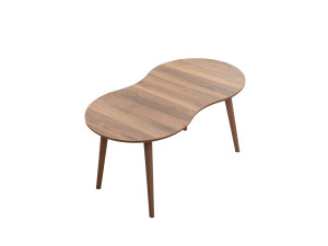 Mesa de centro de madeira "Moon" 99 x 54 x 45 cm - Nogueira