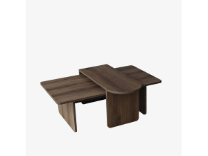Conjunto de mesa de centro em madeira "Paris" 105 x 60 x 35 cm - Bronze