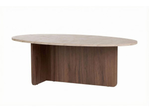 Mesa de centro em madeira "Orba" - 120 x 65 x 40 cm - Travertino