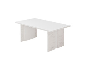 Mesa de centro de madeira "Ravello" - 90 x 50 x 40 cm - Branco