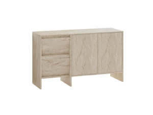 Aparador de madeira Laris 130" - 130 x 44 x 82 cm - Travertino