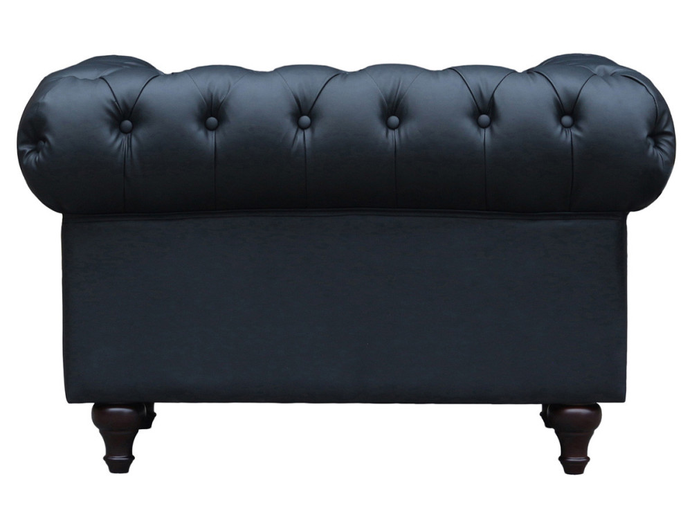 Cadeirão "Aliza" Chesterfield - 111 x 82 x 70 cm - Preto