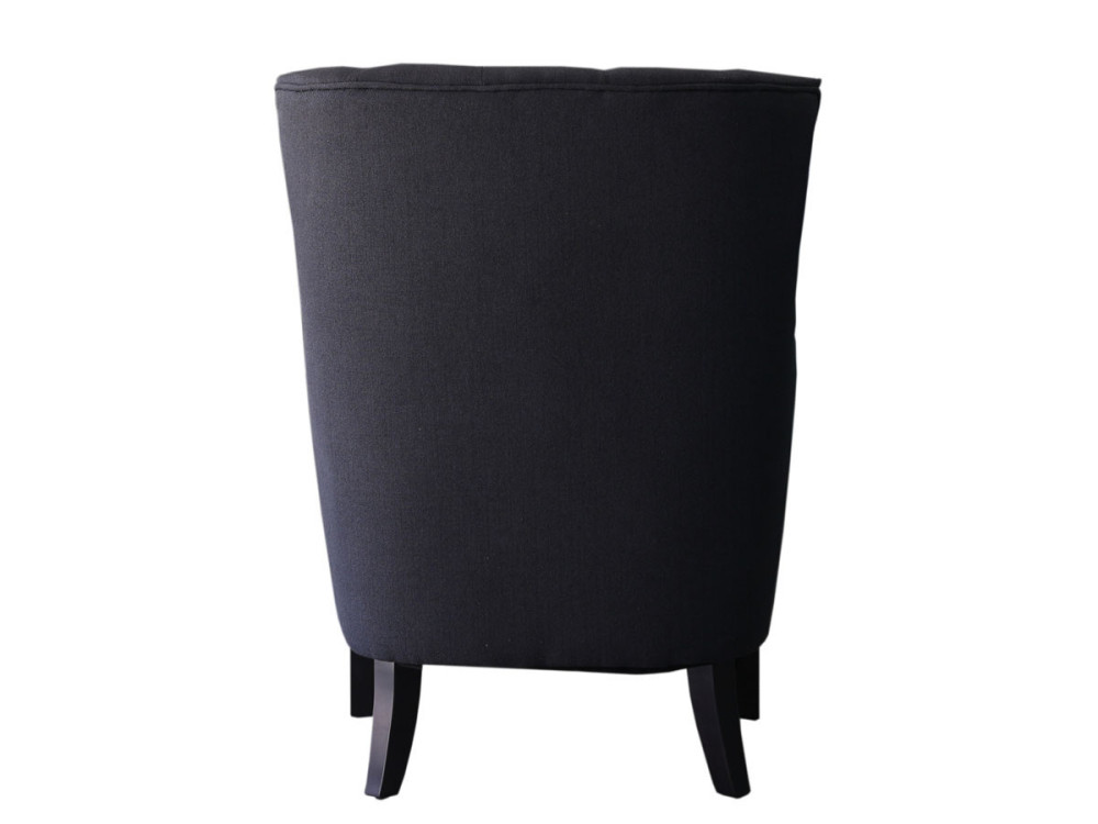 Poltrona escandinava em tecido "Duquesa" - 76 x 83 x 100,5 cm - Preto