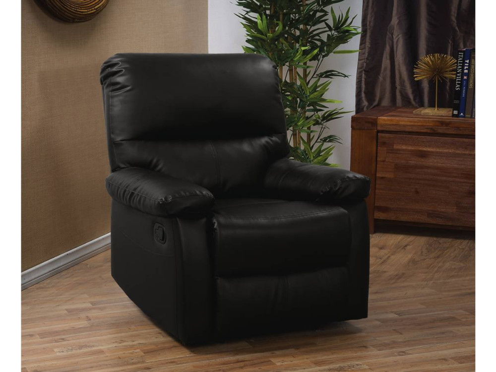 Poltrona de relaxamento "Lincoln" - 90 x 89 x 103 cm - Preto