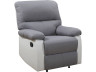 Poltrona de relaxamento "Lincoln" - 90 x 89 x 103 cm - Branco/Cinza claro