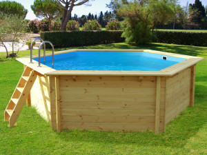 Piscina de madeira "Hawai" - 4,10 x 1,18 m