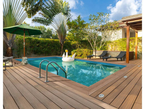 Piscina retangular de madeira "Panamá" - 6,20 x 4,10 x 1,45 m