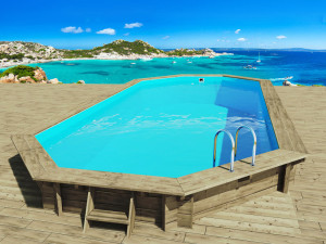 Piscina de madeira "Ibiza 130" - 8,57 x 4,57 x 1,31 m