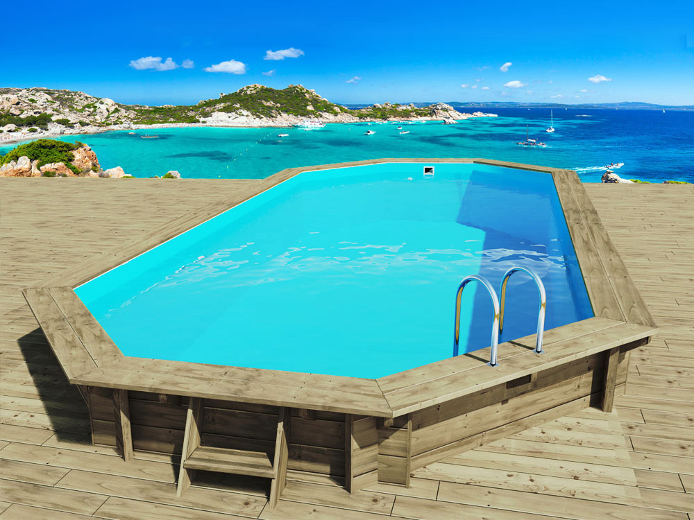 Piscina de madeira "Ibiza 130" - 8,57 x 4,57 x 1,31 m