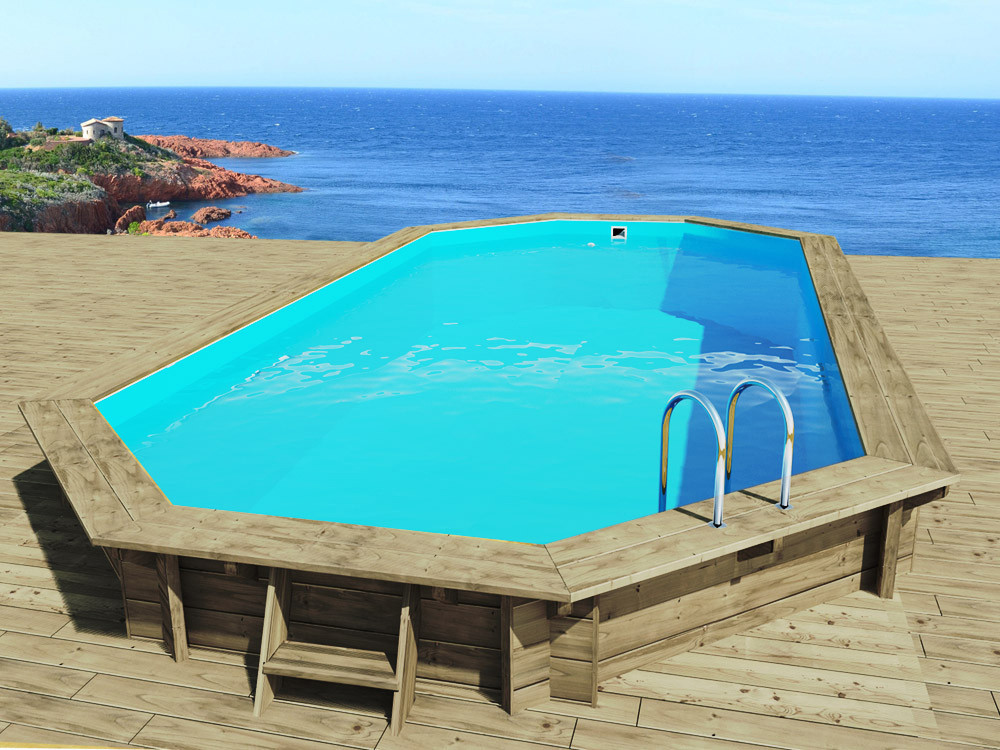 Piscina de madeira "Ibiza 145" - 8,57 x 4,57 x 1,45 m