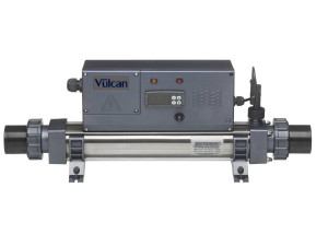 Aquecedor elétrico “Vulcan Digital” - 29 x 24 x 65 cm - 6 kW trifásico - Cinza