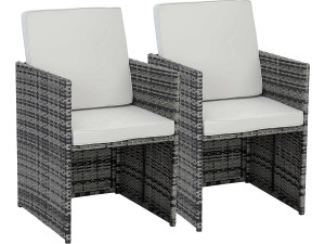 Conjunto de 2 poltronas Chicago - "Florida" - Cinza