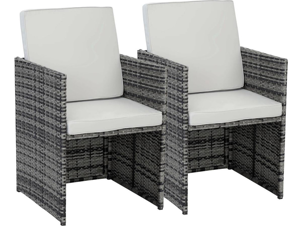 Conjunto de 2 poltronas Chicago - "Florida" - Cinza