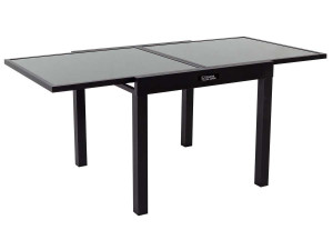 Mesa de jardim em alumínio extensível "Porto 8" - Phoenix - Preta