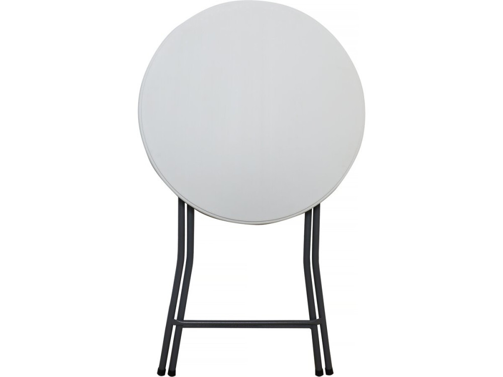 Mesa alta dobrável de plástico Ø 80 cm "Lili" - branco