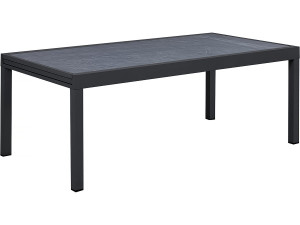 Mesa de jardim em alumínio extensível "Lagos" - 200/320 x 105 x 76 cm - Preto