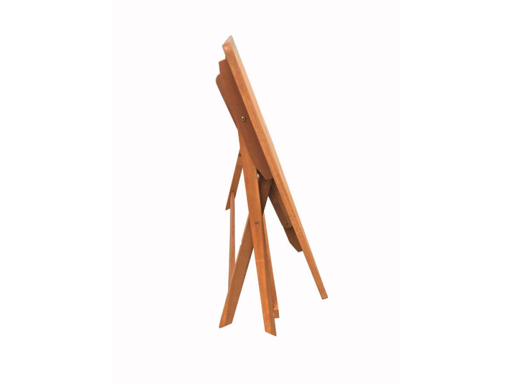 Mesa dobrável de madeira exótica "Hong Kong" - Bordo - 135 x 80 cm - Castanho claro -