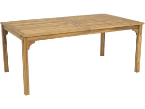 Mesa de jardim de madeira extensível "Valladolid" 180/240 cm - lugares 6 a 10 - Castanho