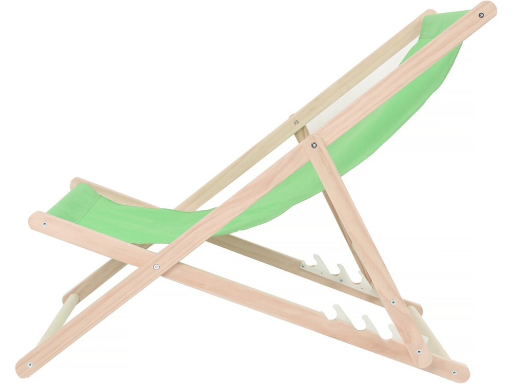 Conjunto de 2 espreguiçadeiras de madeira "Chilienne" - 107 x 56,5 x 81 cm - Verde