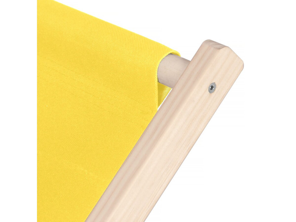 Conjunto de 2 espreguiçadeiras de madeira “Chilienne” - 107 x 56,5 x 81 cm - Amarelo