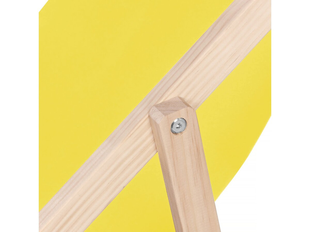 Conjunto de 2 espreguiçadeiras de madeira “Chilienne” - 107 x 56,5 x 81 cm - Amarelo