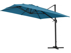 Guarda-sol de jardim offset de alumínio "Sun 4" 3 x 4 m - Azul