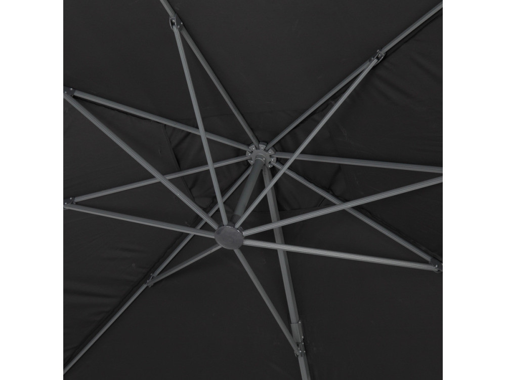 Ombrelone de Jardim Suspenso Alumínio "Sun 4"- Retangular - 3 x 4 m - Preto - Com Contrapeso