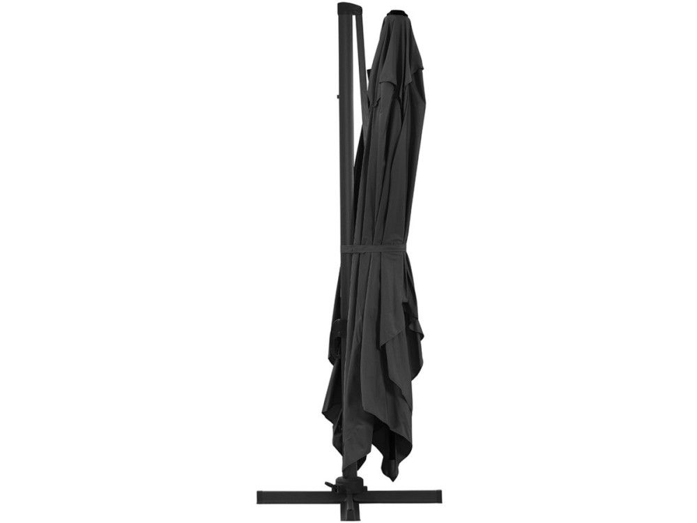 Ombrelone de Jardim Suspenso Alumínio "Sun 4"- Retangular - 3 x 4 m - Preto - Com Contrapeso