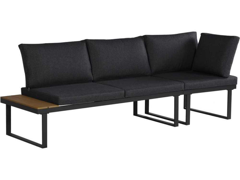 Sofá de canto "Fiora" Mobiliário de jardim - 5 lugares - Cinzento