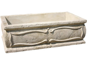 Vaso grande "Verona" - feito de pedra - 50 x 100 x 30 cm