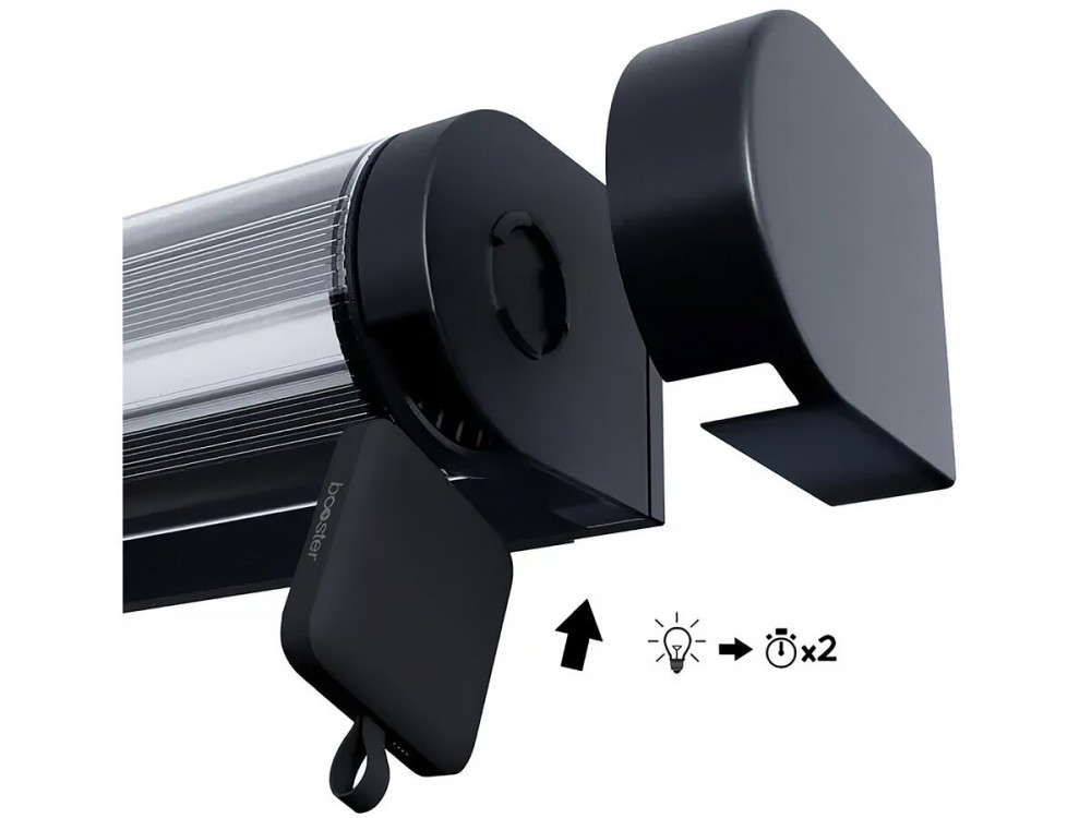 Aplique solar e recarregável Booster "Loma" 150 a 900 Lumen - Preto