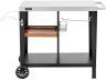 Carrinho para servir churrasco "Gelia" 117 x 59 cm - Aço inoxidável - Preto