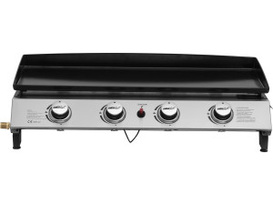 Plancha a gás 4 queimadores "Jolly" - 10 Kw - Cinza