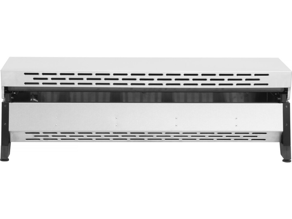 Plancha a gás 4 queimadores com tampa "Fasto" - 10 kw - Cinza