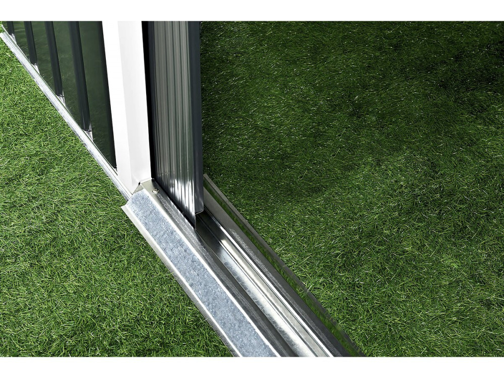 Abrigo de jardim metálico - "Rosas" - 2,71 m² com calha