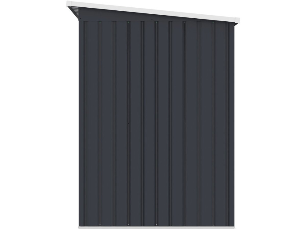 Cobertil de jardim em metal com telhado de uma água «Orlando» - 3,64 m² - Cinzento