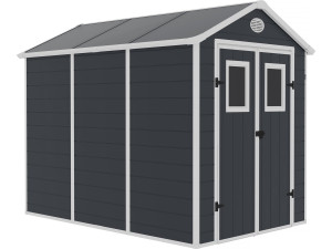 Abrigo de jardim em resina "Texas" - 5,23 m² - kit de ancoragem incluído - Antracite